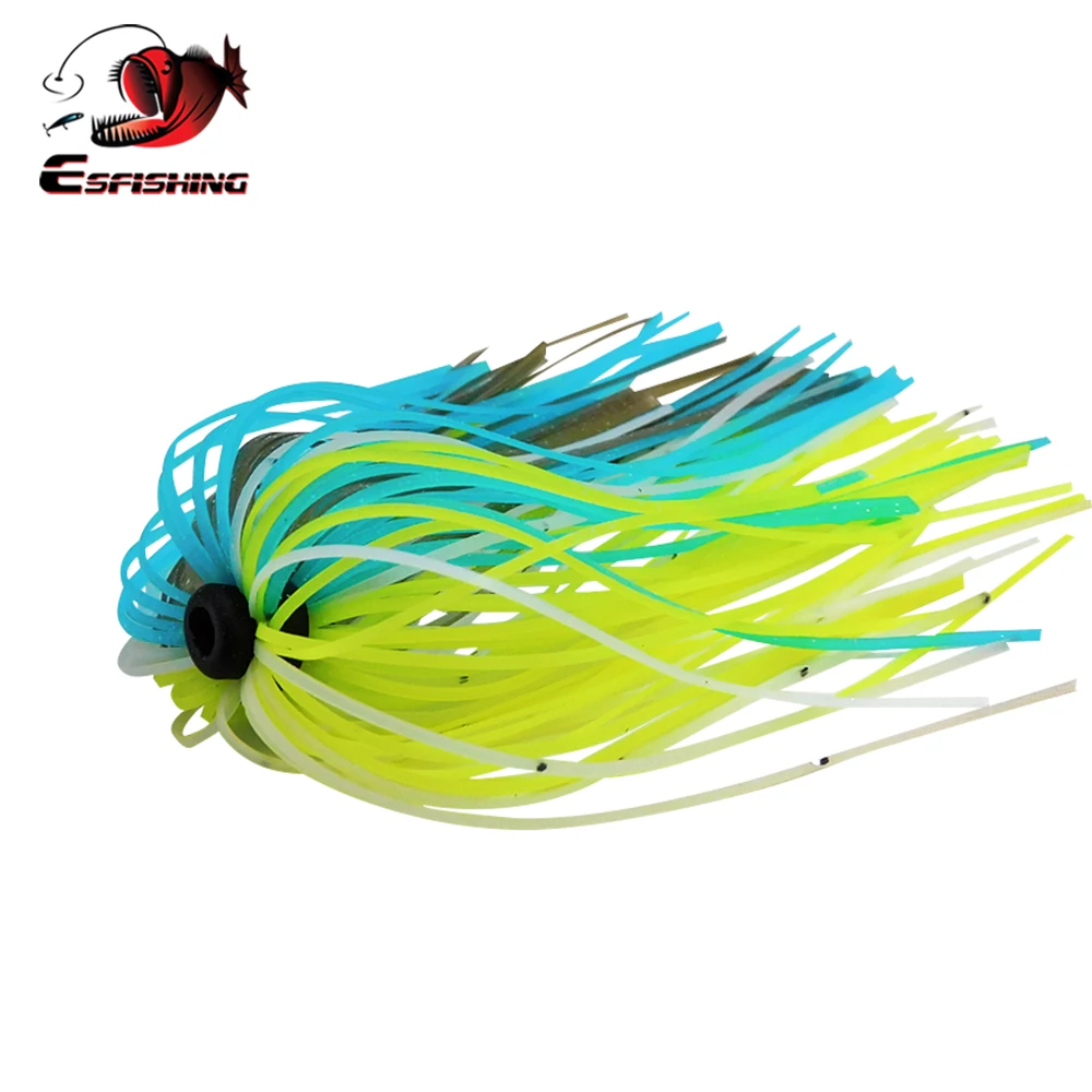 ESFISHING Faldas de silicona para jig con anzuelo – Lucio y lubina - imagen 3