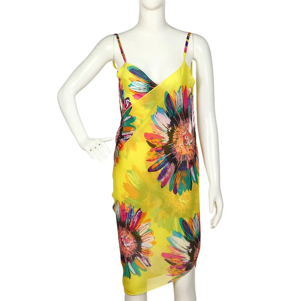 Vestido cubre bikini sin espalda con falda y tirantes Summer Beach - imagen 3