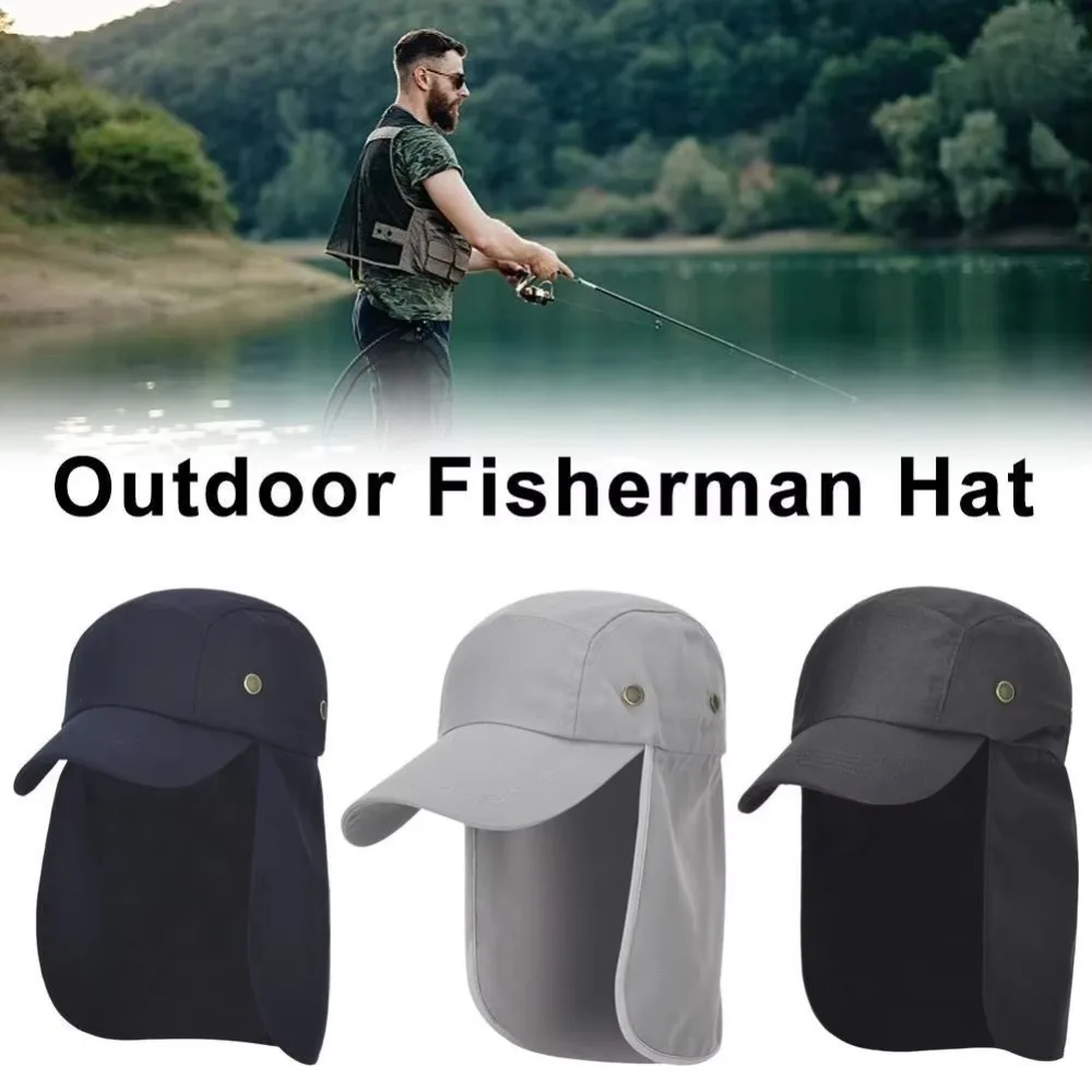 Gorra de pesca retro transpirable con protección para el cuello - imagen 3