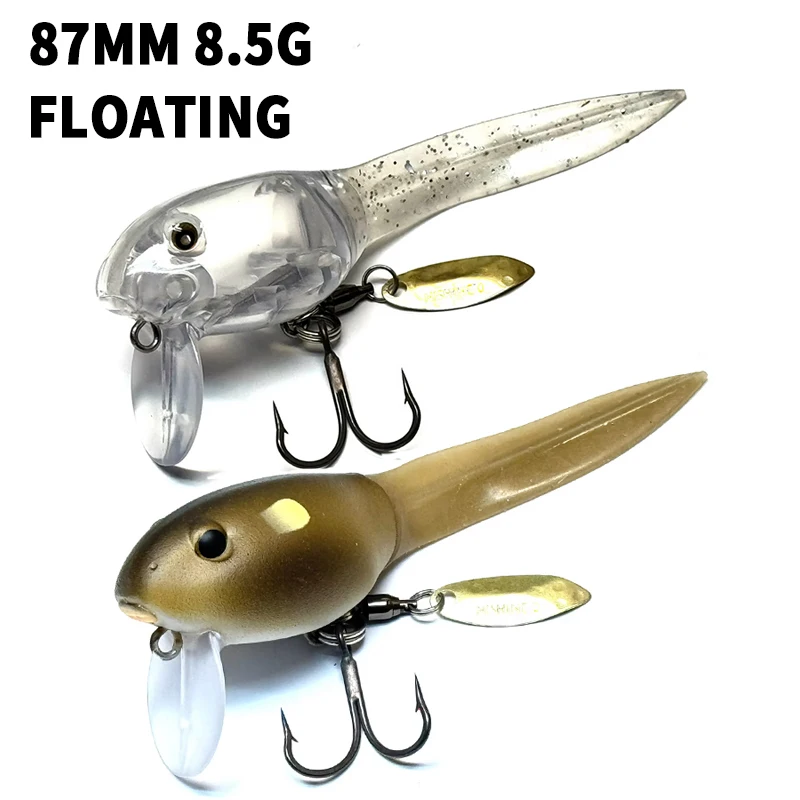 Señuelo Wobbler Tadpole flotante biomimético – para lubina y lucio