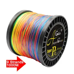 Trenzada 9 hebras multicolor para pesca de carpa alta resistencia