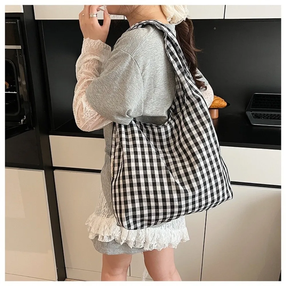 Bolso vintage a cuadros para mujer, gran capacidad y bandolera - imagen 2