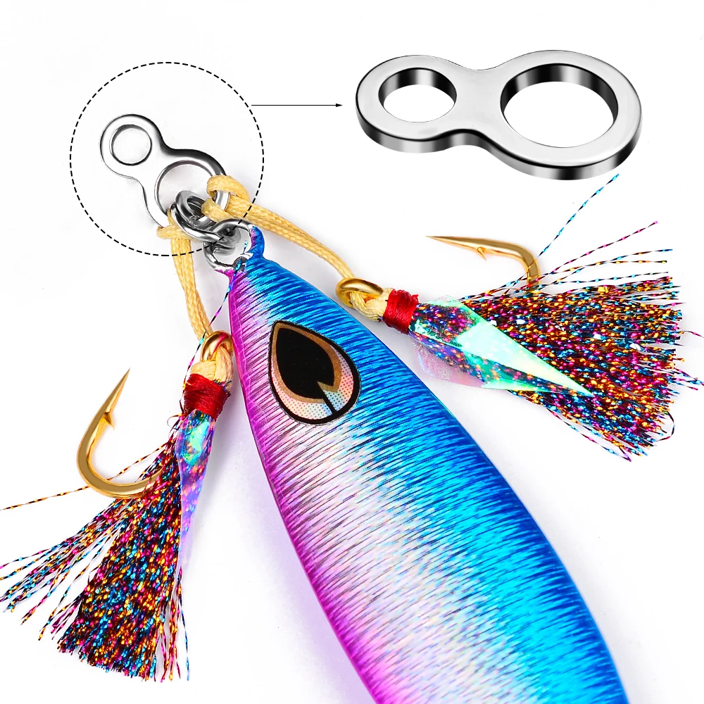 PROBEROS Clips de pesca con forma de 8 en acero inoxidable - imagen 4