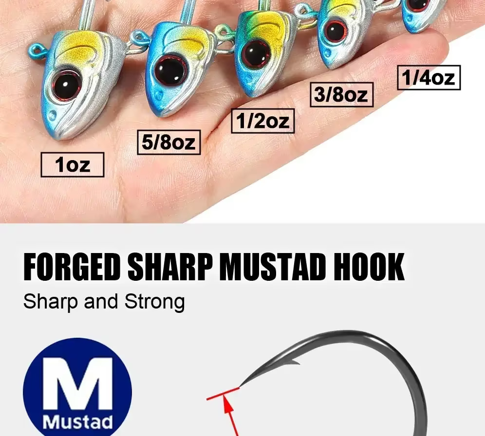 Anzuelo wide gap forjado con gran apertura para swimbaits