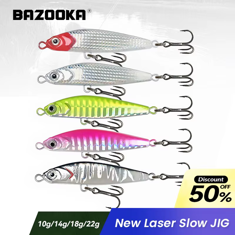 Bazooka Señuelo Spoon hundimiento lento para agua salada Invierno - imagen 3