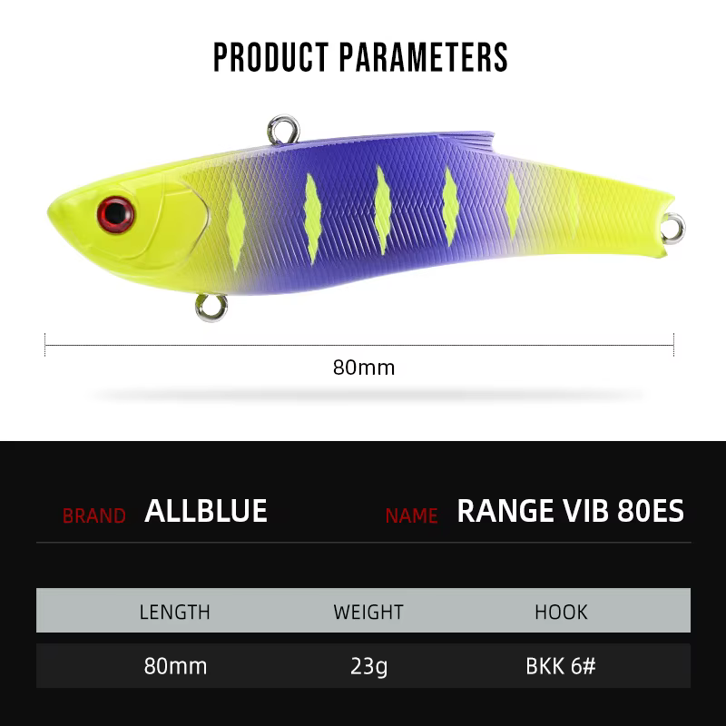 Allblue VIB 80ES – Señuelo vibrante rattlin para lucio - imagen 2