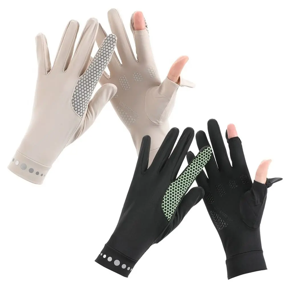 Guantes de pesca elásticos antideslizantes con pantalla táctil UV - imagen 4