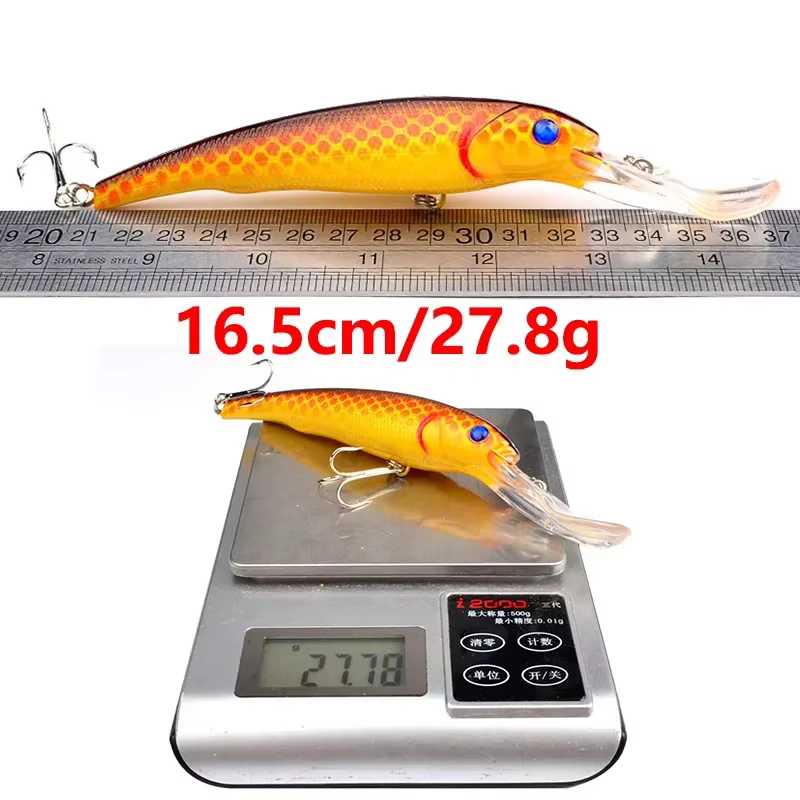 Crankbait Minnow 28g 16,5 cm – Señuelo para Bass, Lucio y Carpa - imagen 4