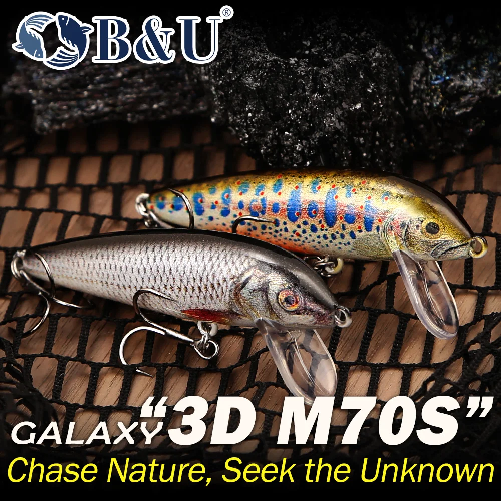 B&U Sinking Minnow Señuelo duro realista para depredadores - imagen 4