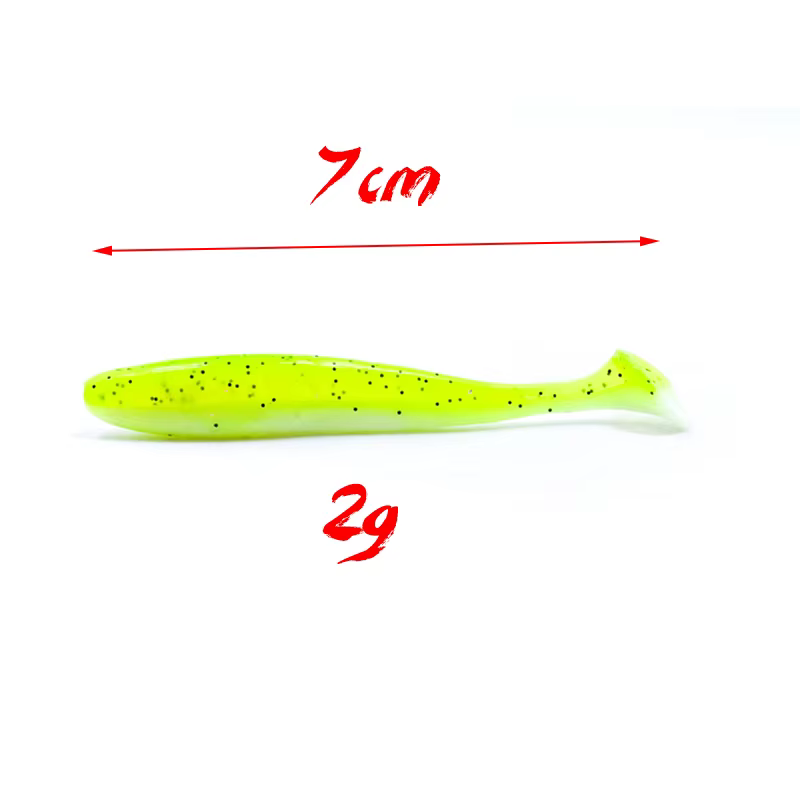 Señuelos Vinilo 7 cm con Ranura – Plástico Suave para Agua Dulce y Salada - imagen 3