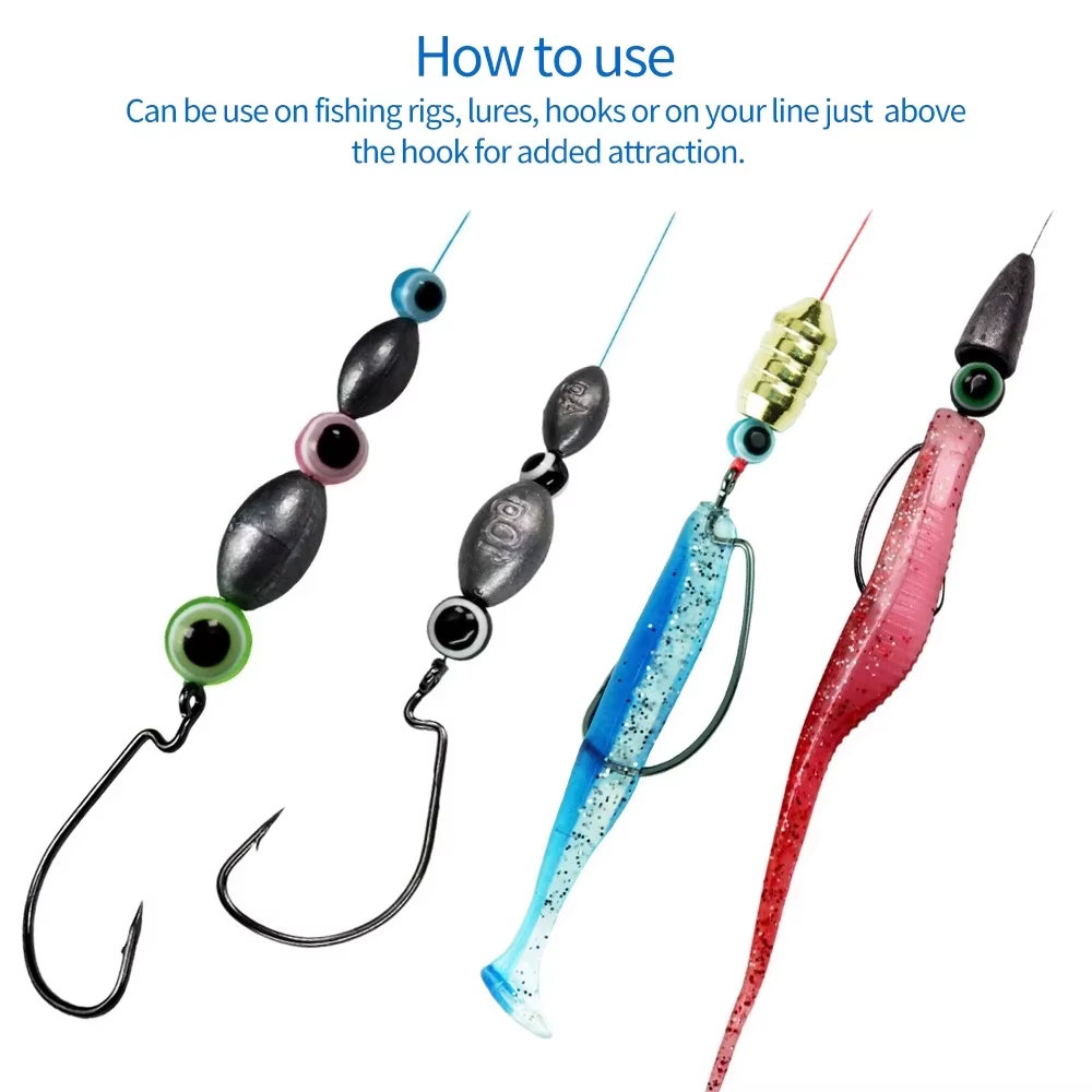 Perlas Carolina con luz Fish Eye – Kit 100 uds colores variados para bass - imagen 3