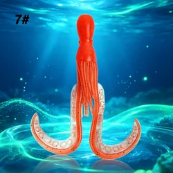 MUKUN – Señuelo para calamar TPE iridiscente con forma de pulpo