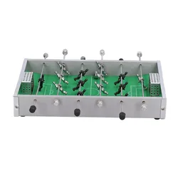 Mini Futbolín de Escritorio Portátil de Aluminio y Madera, Diseño Interactivo