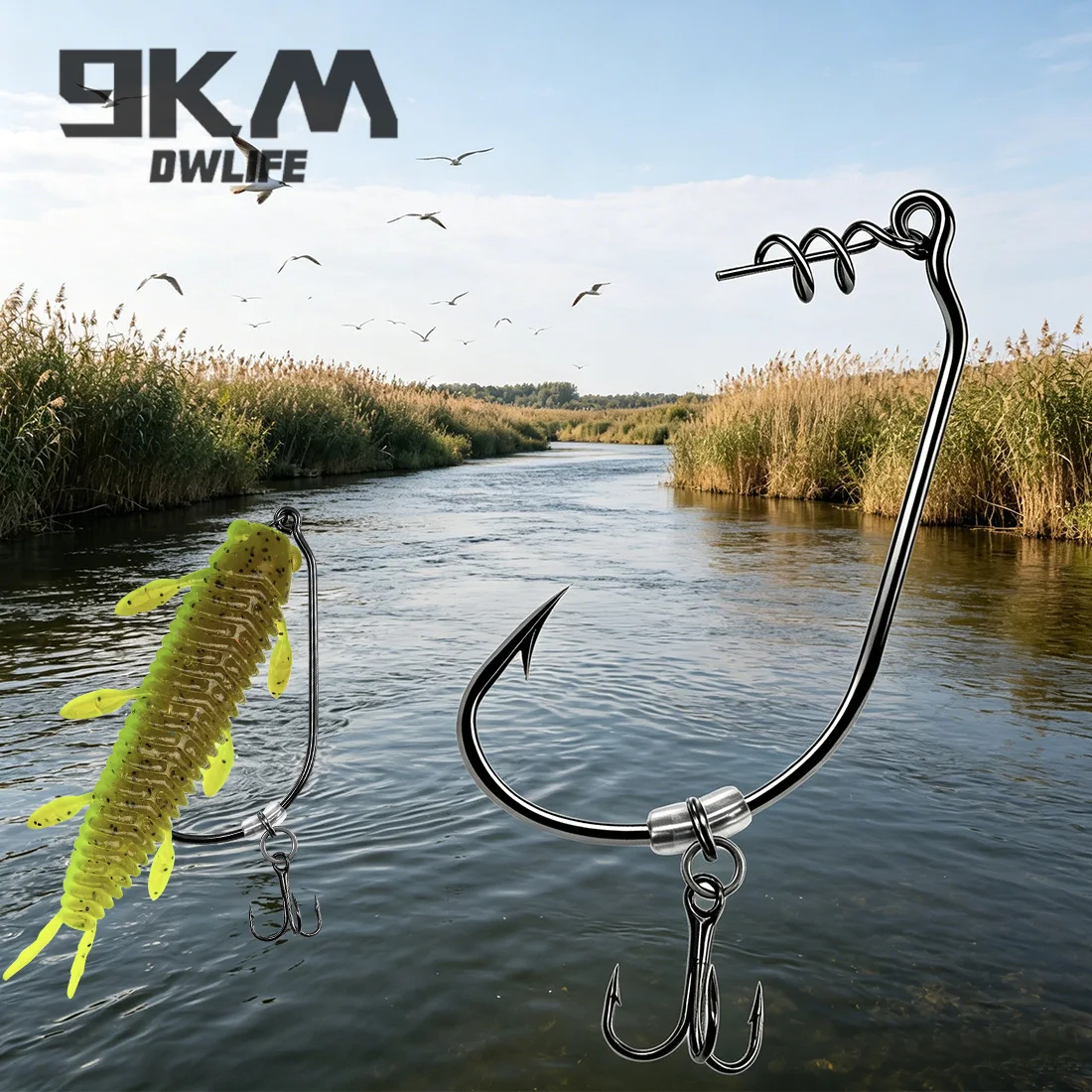 Anzuelos swimbait con triple Stinger y sistema antienredos para lubina