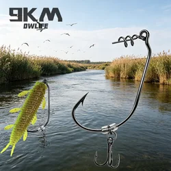 Anzuelos swimbait con triple Stinger y sistema antienredos para lubina