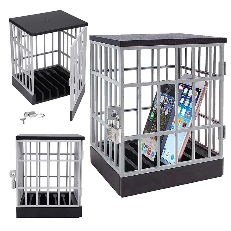 Caja con cerradura para smartphones y móviles de mesa, uso doméstico