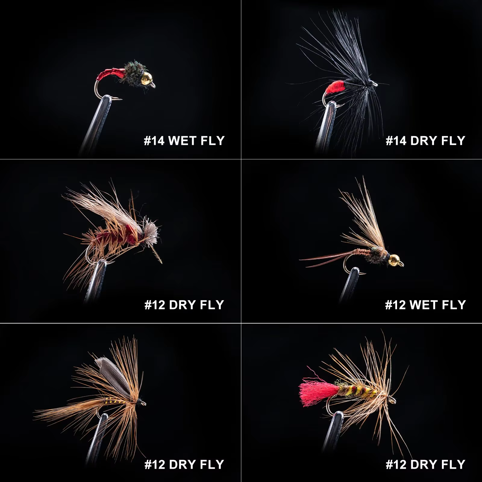 Goture Adams Dry Fly – Moscas secas imitación Mayfly y Caddisfly
