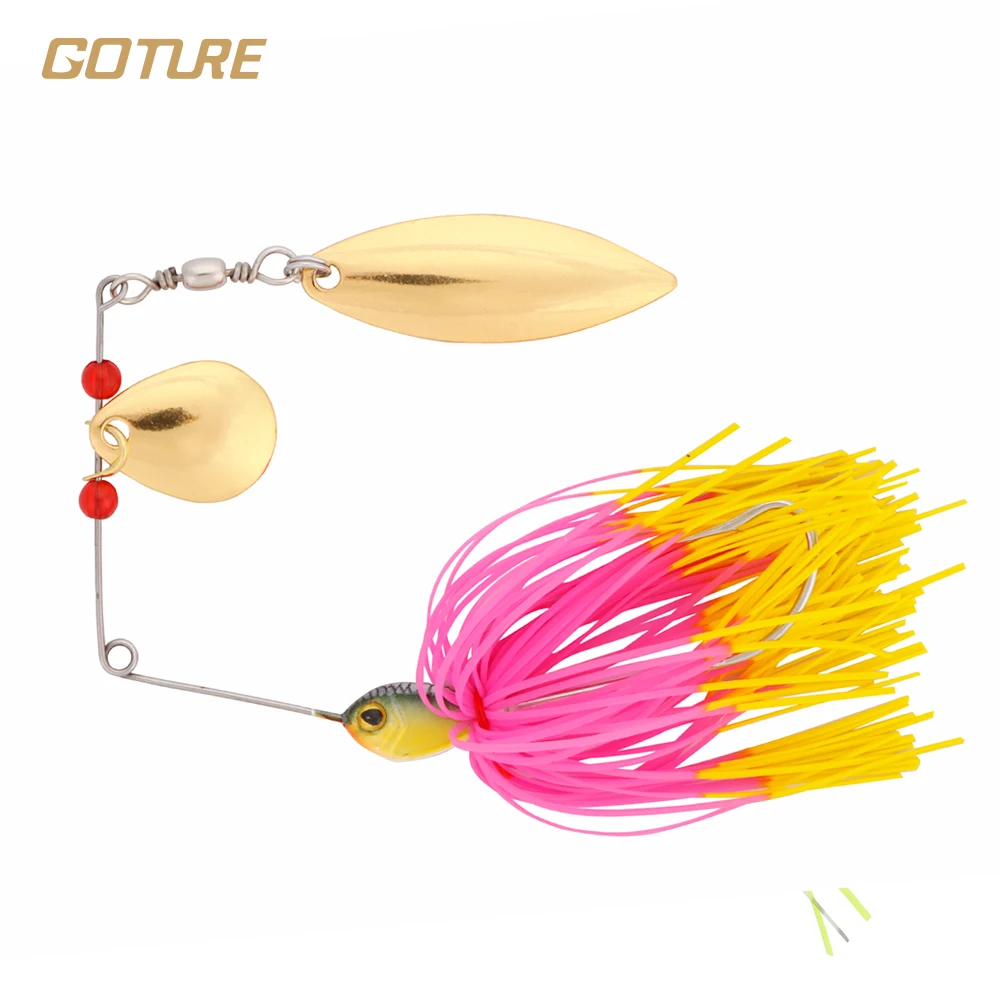 Goture Spinnerbait doble aspa con falda de silicona – anti-enredos - imagen 4