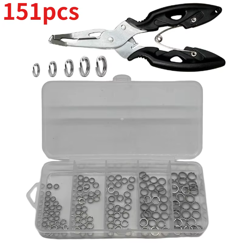 Kit Anillas Partidas con Alicates – Acero Inoxidable para Pesca