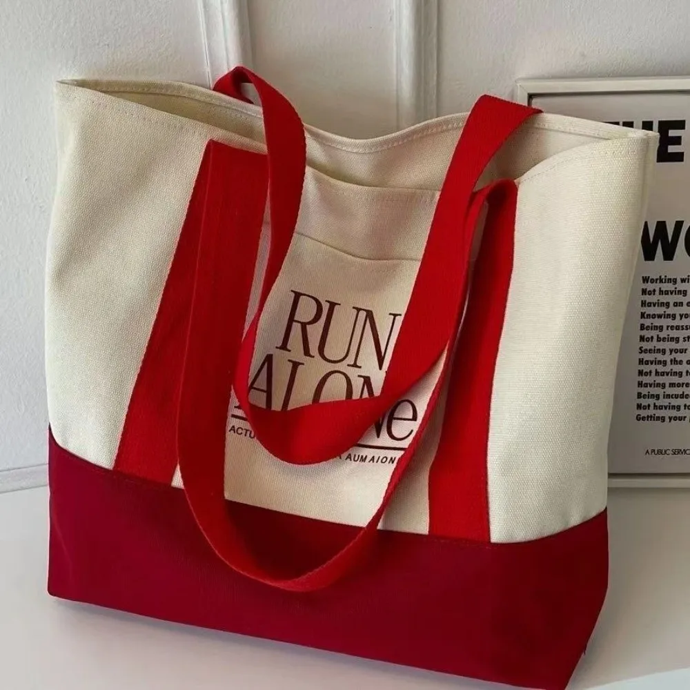 Bolsa tote de lona reforzada gran capacidad, bolso casual mujer - imagen 2