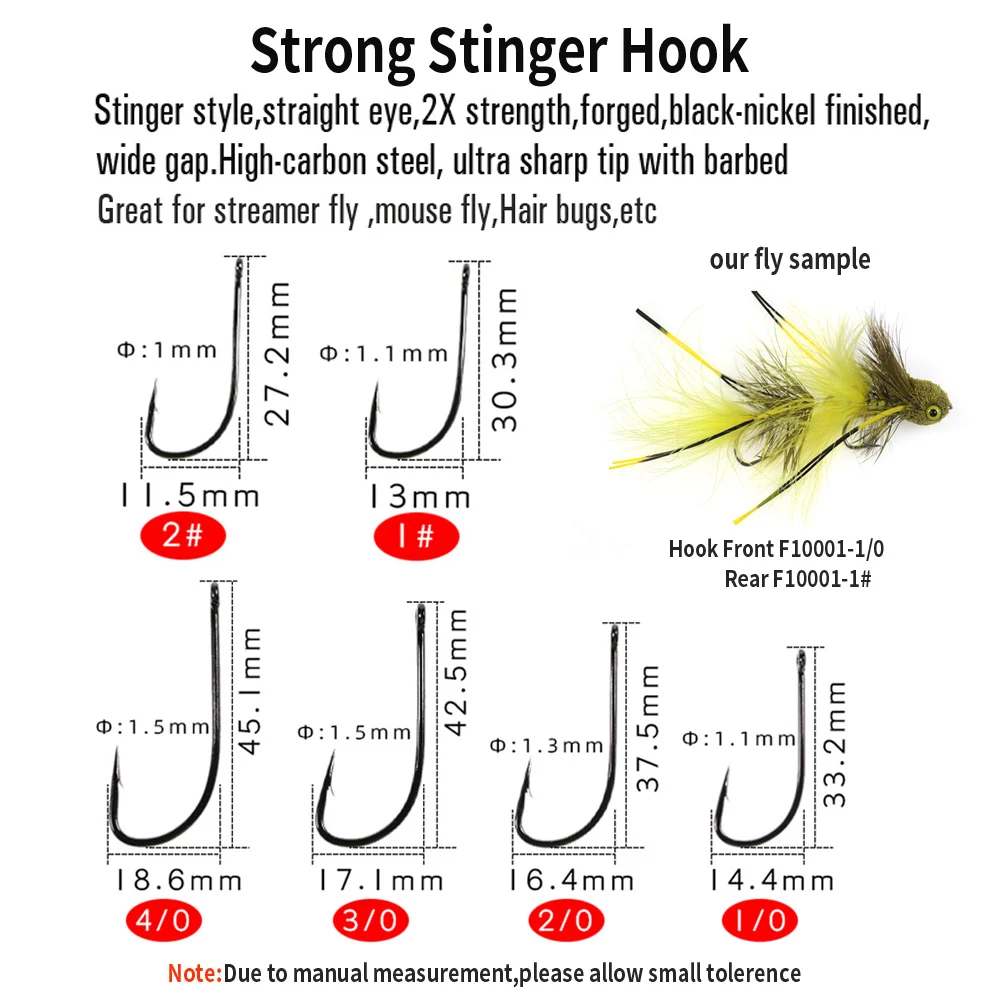 Vtwins Xtra Strong Stinger: anzuelos para mosca gran trucha y lubina - imagen 3