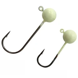Micro anzuelo jig head bola luminosa para vinilo