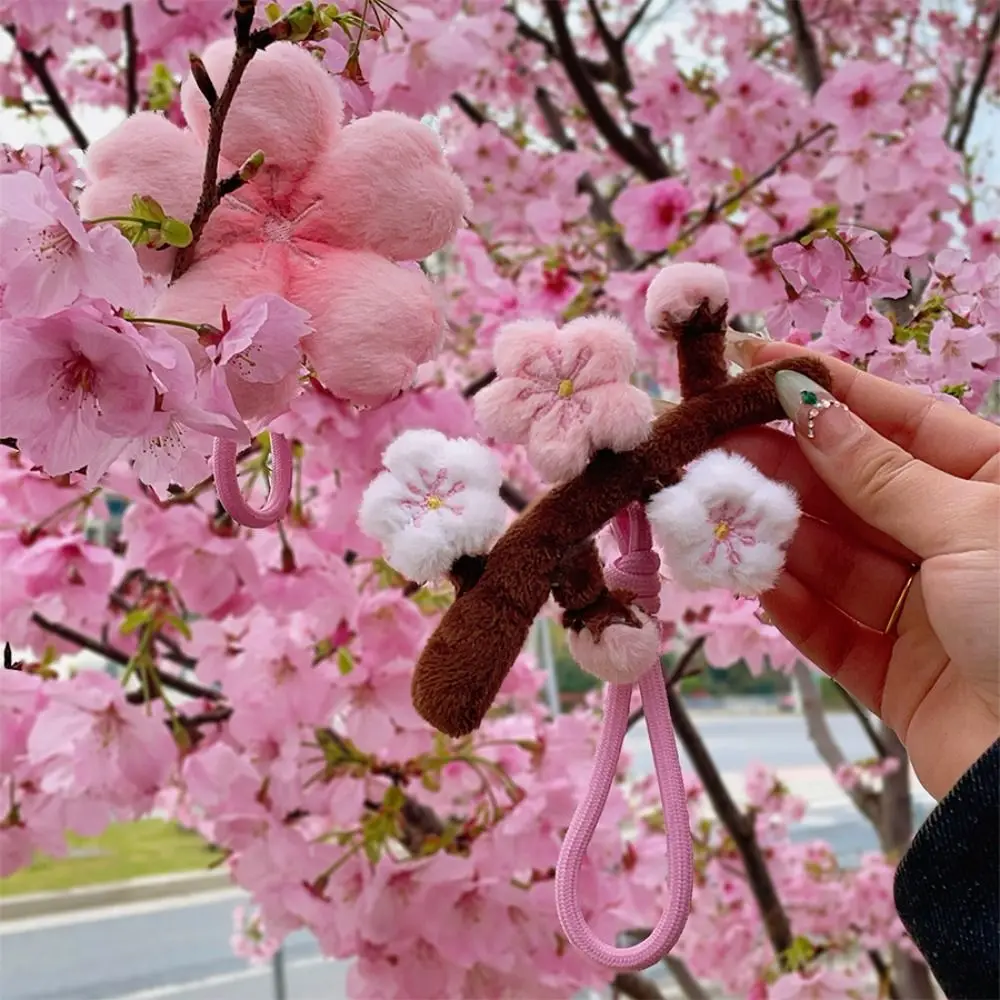 Llavero Sakura flor de cerezo rosa: colgante para bolso - imagen 5