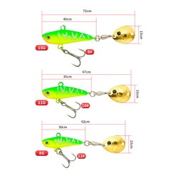 Cuchara VIB hundible con rotor para lucio y lubina