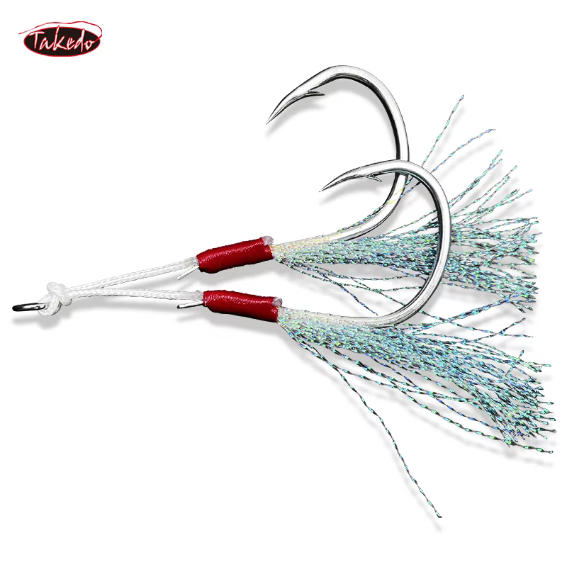 TAKEDO Anzuelos Jigging Asistidos Línea PE – Bacalao y Atún - imagen 4