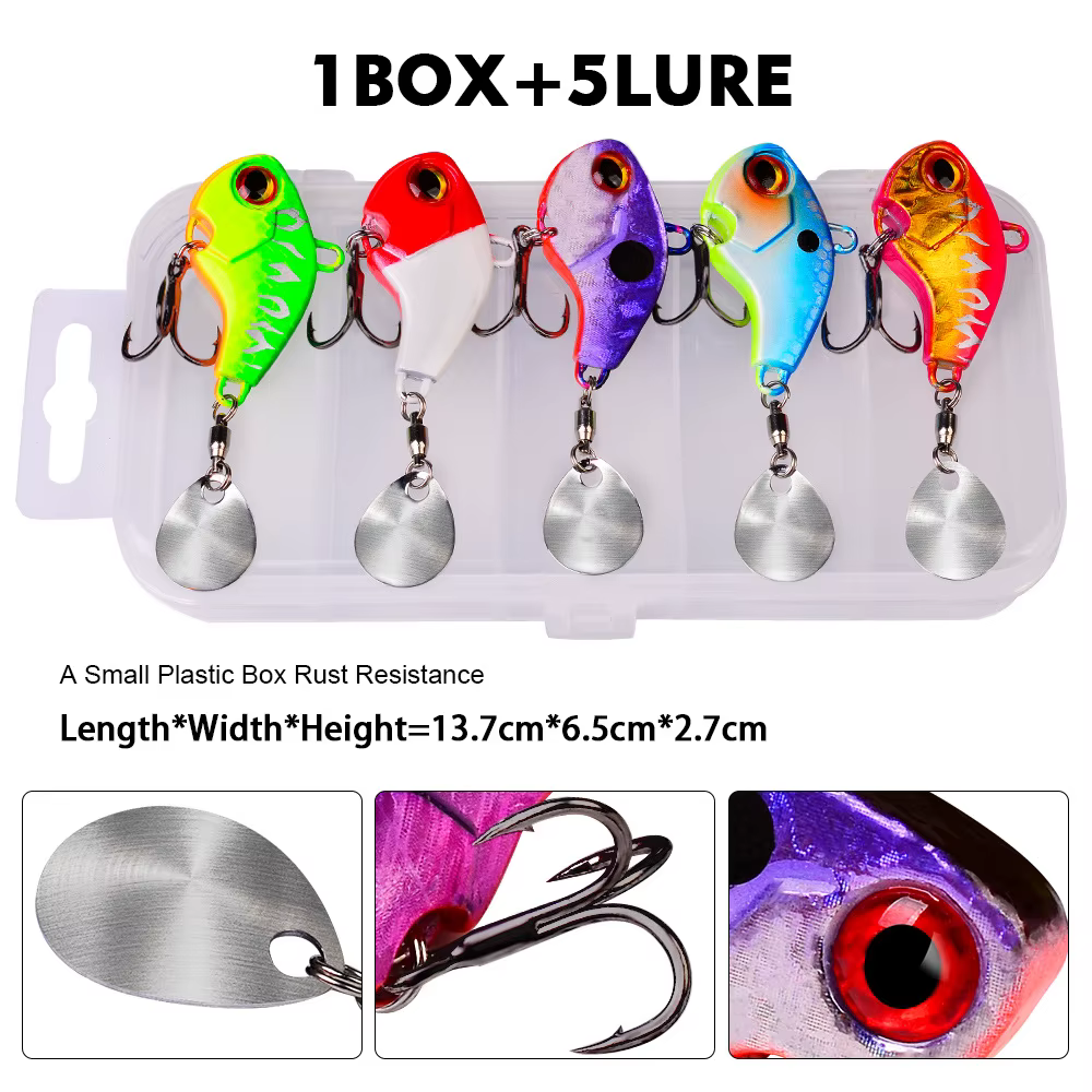 VIB Kit de señuelos para pesca con cucharas giratorias hundidas - imagen 3