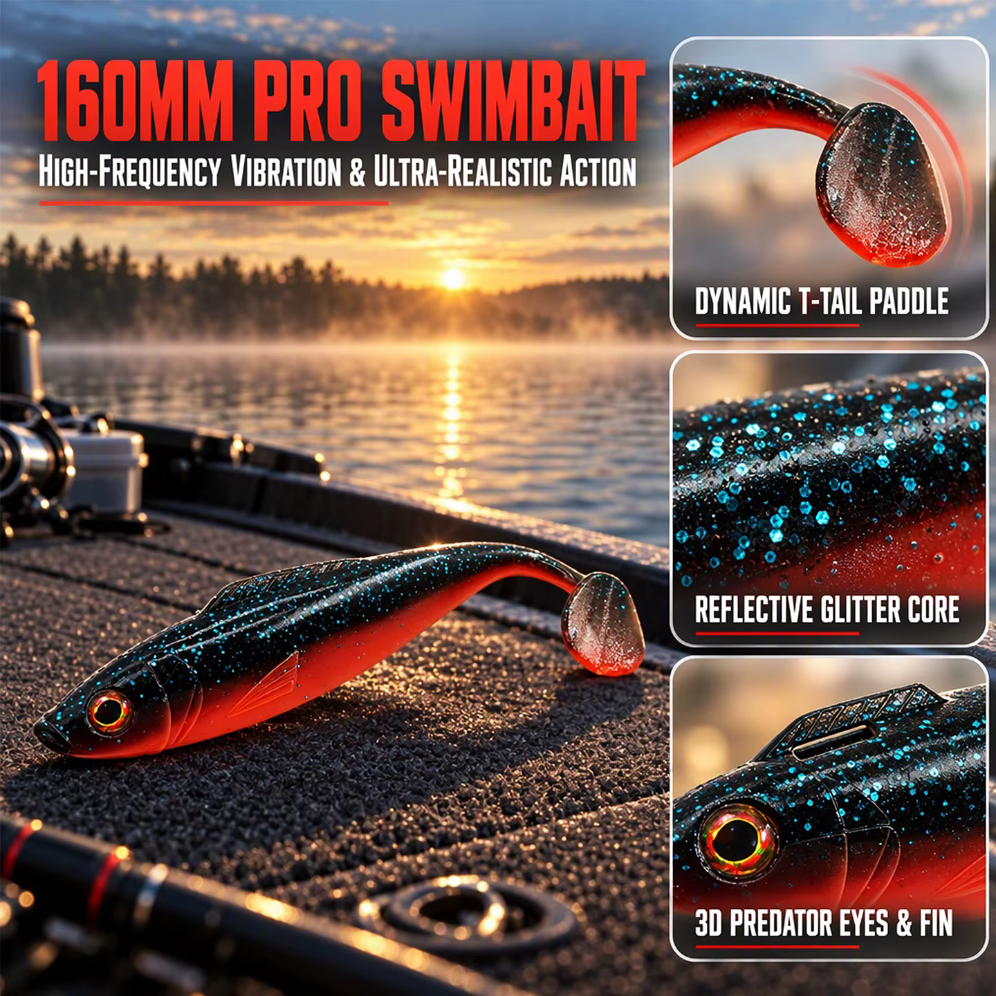 ESFISHING Kauli Swimbait 160mm – Señuelo para sábalo y lucio