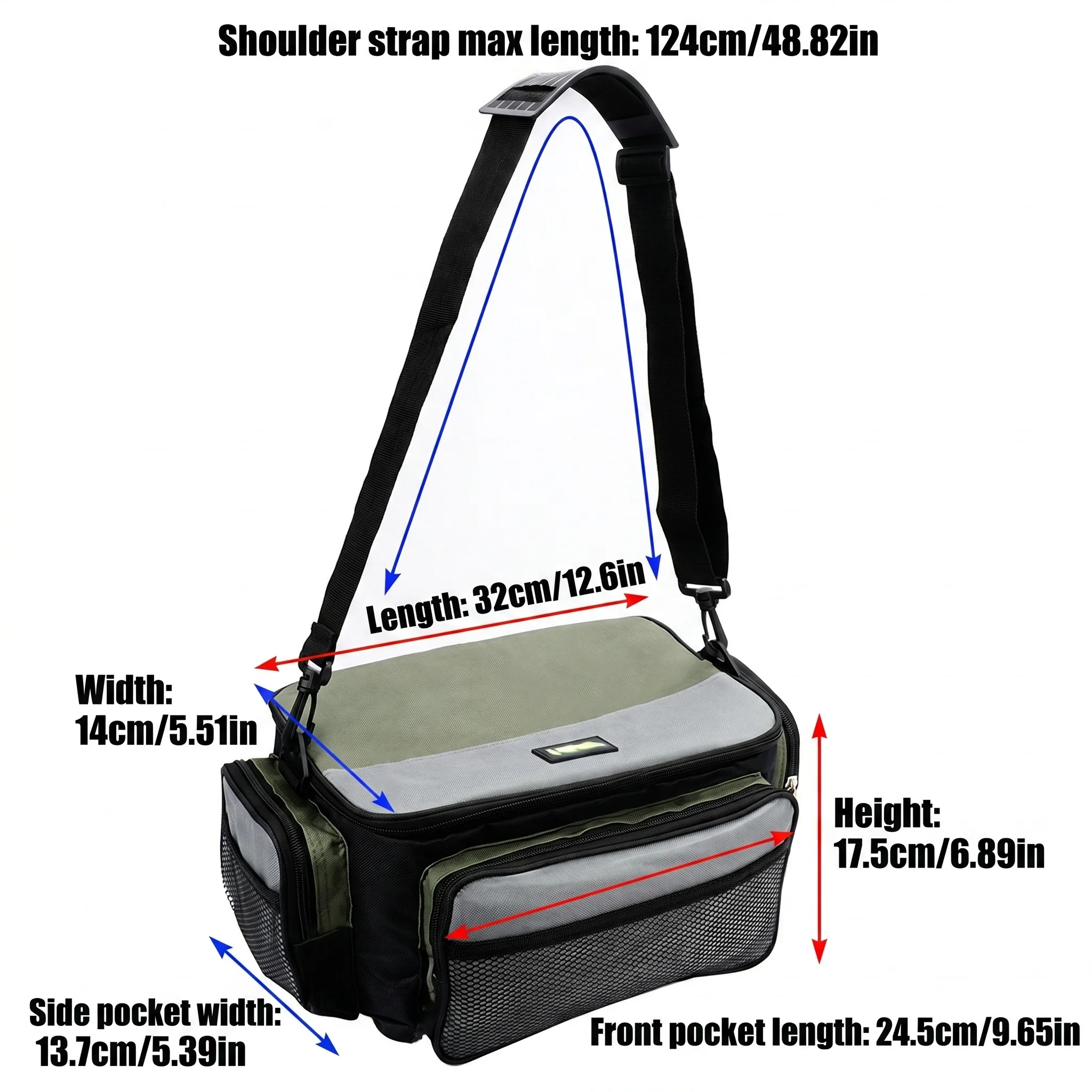 Bolsa de pesca impermeable HIRISI Oxford para carretes y accesorios - imagen 2
