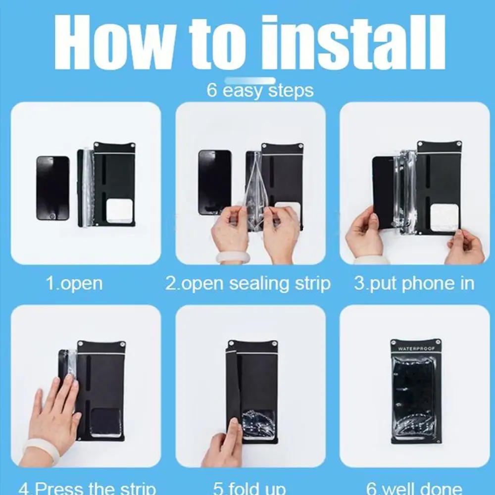Protector de pantalla táctil universal impermeable para piscina y natación - imagen 3