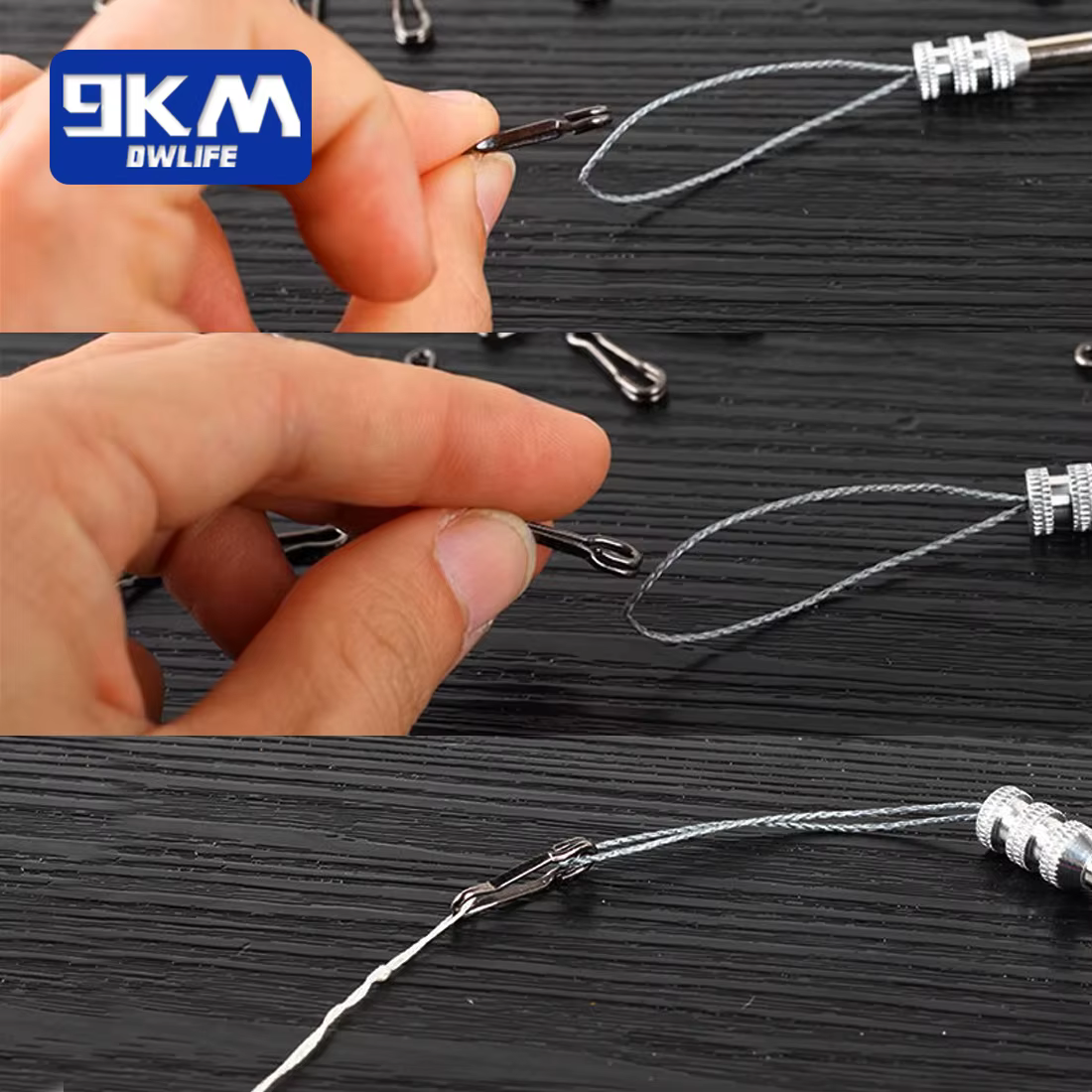 Conector señuelo acero inoxidable a presión para pesca lubina y carpa - imagen 3