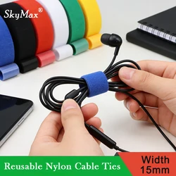 Bridas de nylon reutilizables con gancho y bucle para sujeción