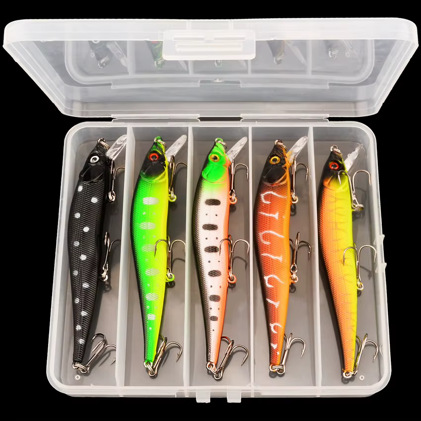 Crankbait Minnow oscilante con ojos 3D para lucio, perca y carpa - imagen 2