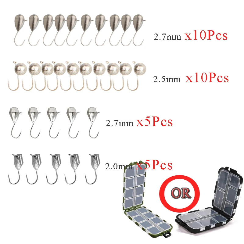 Señuelos de tungsteno para pesca en hielo de hundimiento rápido - imagen 5