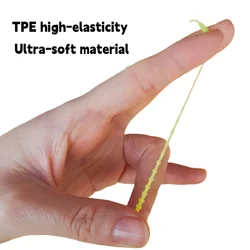 Swolfy Señuelo blando flotante micro gusano TPE para trucha