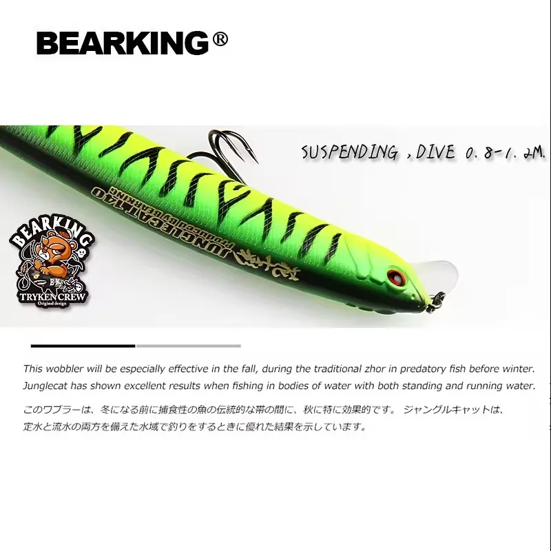 BearKing Minnow 14cm 22g – Wobbler de tungsteno - imagen 2