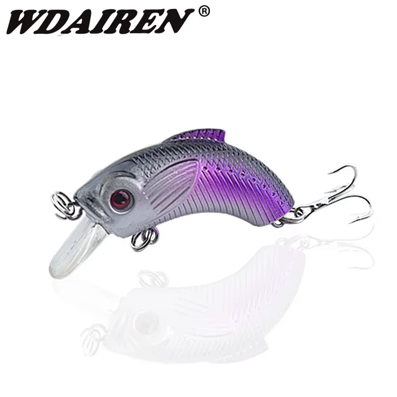 Crankbait duro 70 mm, 6,5 g, flotante con ojos 3D - cebo artificial