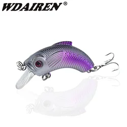 Crankbait duro 70 mm, 6,5 g, flotante con ojos 3D - cebo artificial