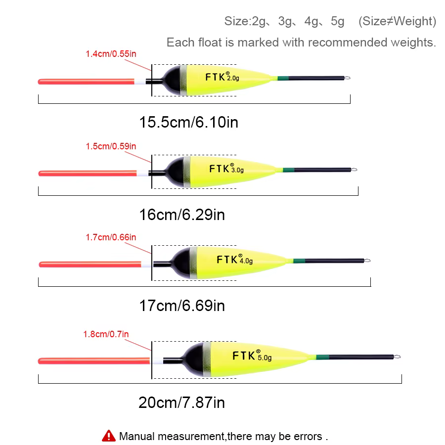 FTK Barguzinsky Flotador de Pesca para Carpa Bobber Vertical - imagen 3