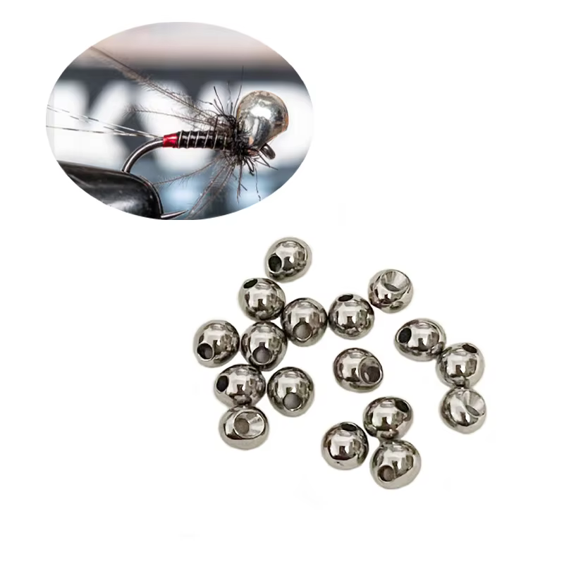 Perlas de tungsteno en gota lagrima plateada para mosca ninfas - imagen 3
