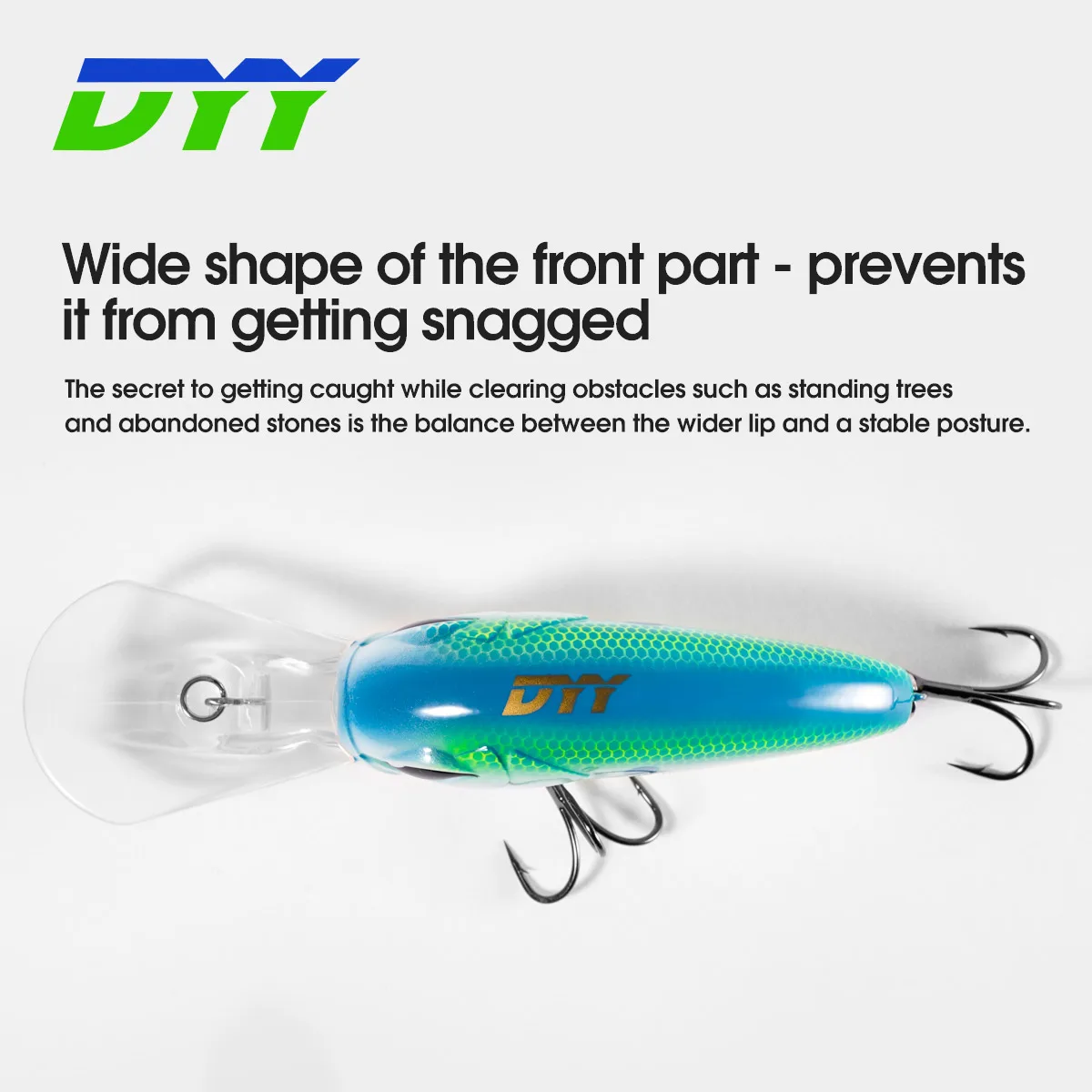DYY Crankbait de buceo profundo – Señuelo Minnow flotante para lucio - imagen 5