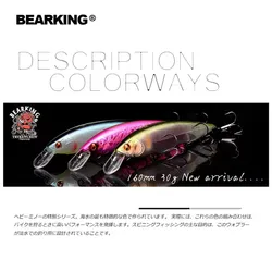BEARKING Minnow Crank Wobbler – Señuelo de pesca con peso tungsteno