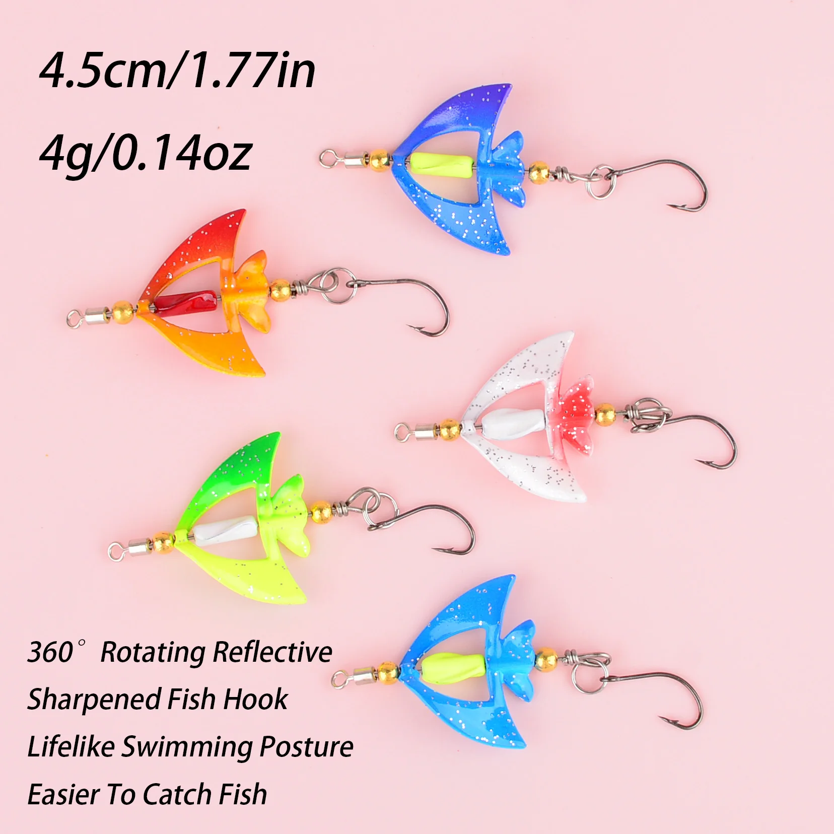 Señuelo giratorio 360° para pesca con alta reflexión y lance - imagen 5