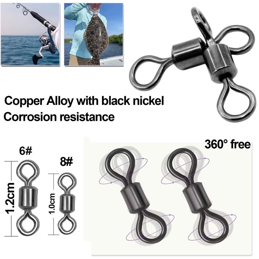 Aparejos giratorios 3 vías en T con cuentas luminosas surfcasting - imagen 3