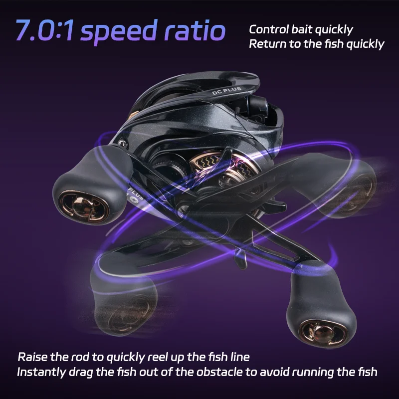 Carrete Baitcasting Deukio Ultraligero 8kg 7:1 - imagen 4