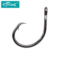 ZYZHE Anzuelo Circular Offset – Níquel negro para lubina, atún y bagre
