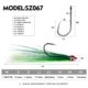Mosca streamer bucktail PROBEROS para trucha y lubina con teaser - imagen 2